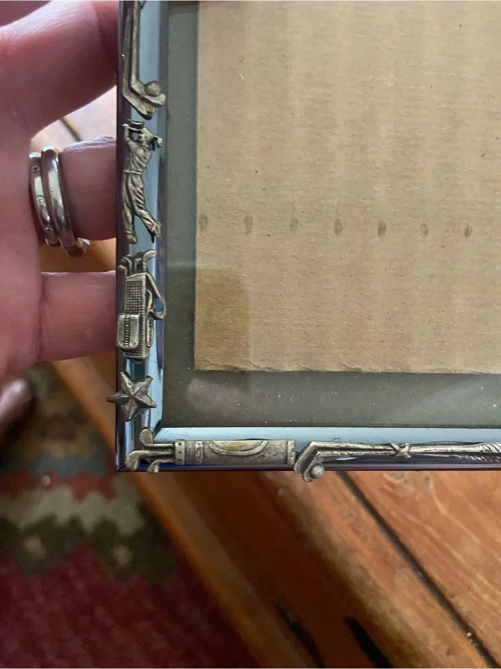 Vintage Seagull Pewter Metal Golf themed Picture Frame